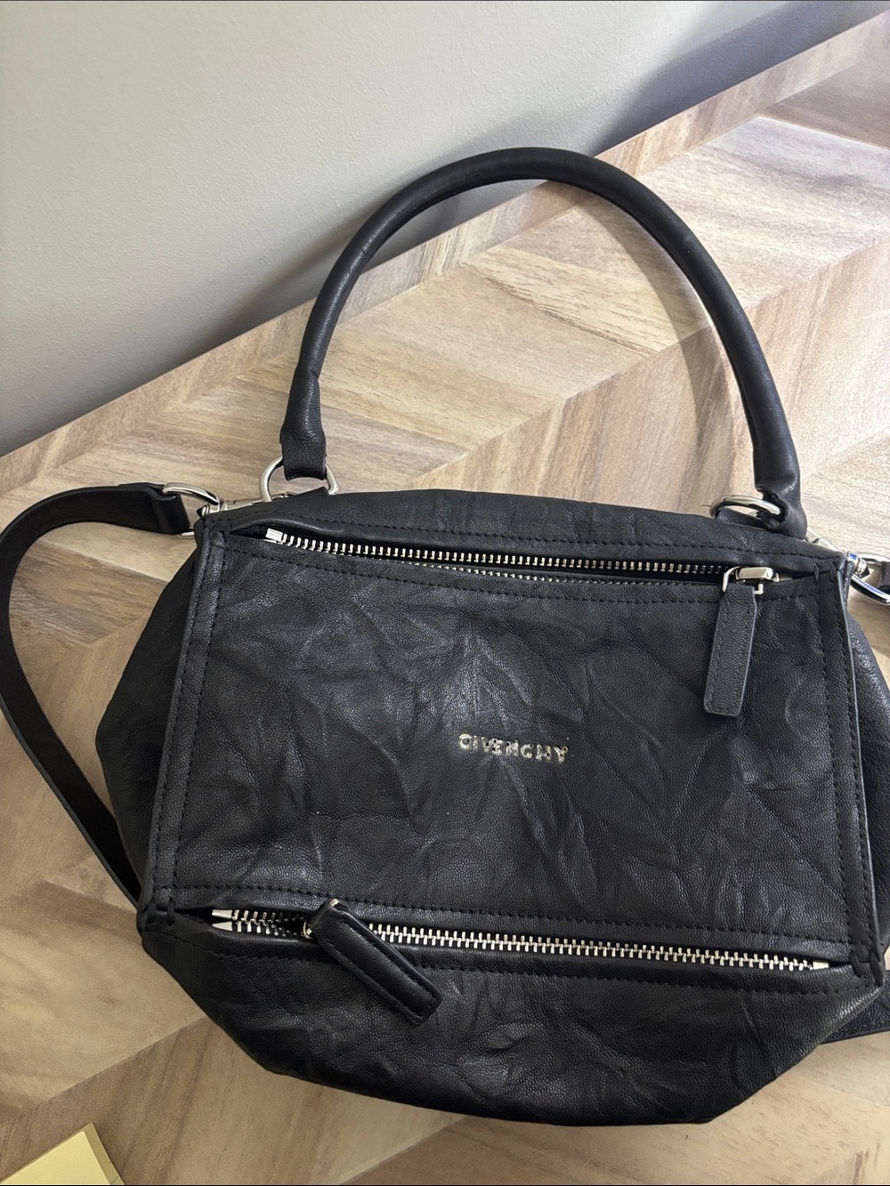 Givenchy Black Leather Top-Handle Satchel